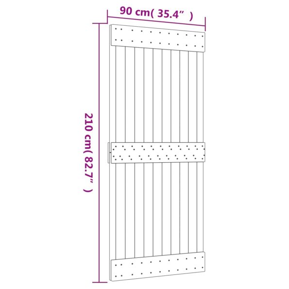 vidaXL Posuvné dvere Prírodná a biela 90 x 210 cm – Obrázok 11