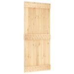 vidaXL Posuvné dvere Prírodná a biela 90 x 210 cm – Obrázok 3
