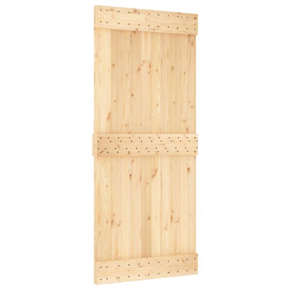 vidaXL Posuvné dvere Prírodná a biela 90 x 210 cm – Obrázok 3