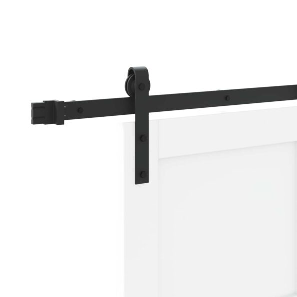vidaXL Posuvné dvere Biela a čierna 83 x 202 cm Borovicový masív – Obrázok 10