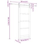 vidaXL Posuvné dvere Biela a čierna 83 x 202 cm Borovicový masív – Obrázok 11