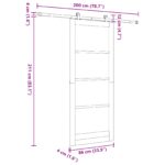 vidaXL Posuvné dvere Prírodná a biela 86 x 211 cm Borovicový masív – Obrázok 11