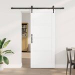 vidaXL Posuvné dvere ORKDAL Biela a čierna 83 x 202 cm
