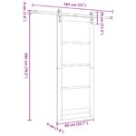 vidaXL Posuvné dvere ORKDAL Biela a čierna 83 x 202 cm – Obrázok 11