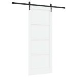 vidaXL Posuvné dvere ORKDAL Biela a čierna 83 x 202 cm – Obrázok 2