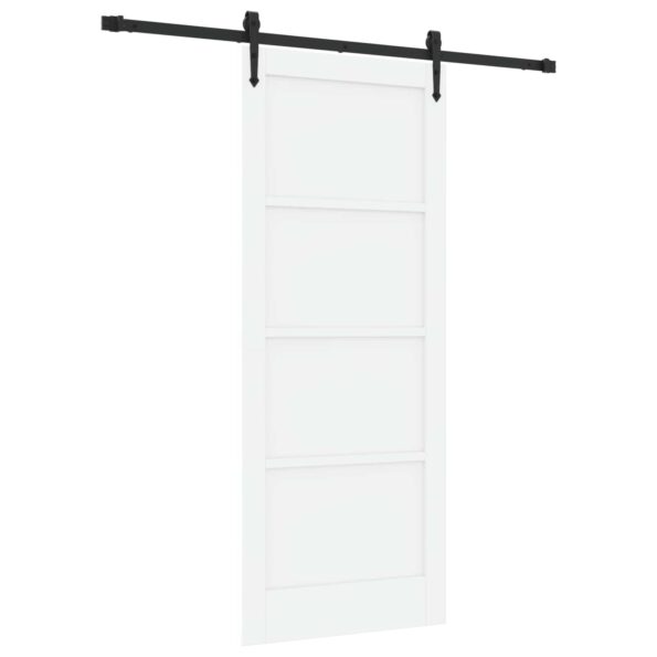 vidaXL Posuvné dvere ORKDAL Biela a čierna 83 x 202 cm – Obrázok 2