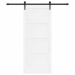vidaXL Posuvné dvere ORKDAL Biela a čierna 83 x 202 cm – Obrázok 4