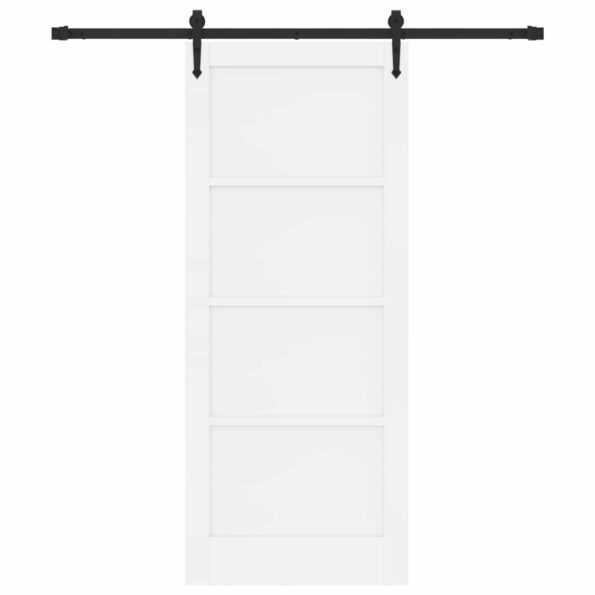 vidaXL Posuvné dvere ORKDAL Biela a čierna 83 x 202 cm – Obrázok 4