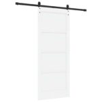 vidaXL Posuvné dvere ORKDAL Biela a čierna 83 x 202 cm – Obrázok 6