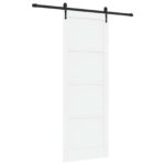vidaXL Posuvné dvere ORKDAL Biela a čierna 83 x 232 cm – Obrázok 2