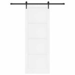 vidaXL Posuvné dvere ORKDAL Biela a čierna 83 x 232 cm – Obrázok 4