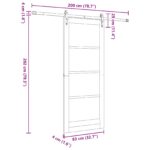 vidaXL Posuvné dvere ORKDAL Biela a čierna 83 x 202 cm – Obrázok 11