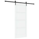 vidaXL Posuvné dvere ORKDAL Biela a čierna 83 x 202 cm – Obrázok 2
