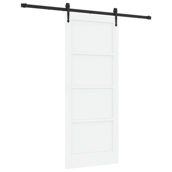 vidaXL Posuvné dvere ORKDAL Biela a čierna 83 x 202 cm – Obrázok 2