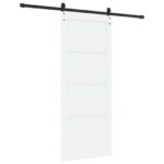 vidaXL Posuvné dvere ORKDAL Biela a čierna 83 x 202 cm – Obrázok 6