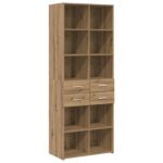 vidaXL Knižnica Dub artisan 30 x 42.4 x 185.2 cm