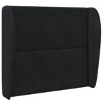 vidaXL Ušný čelník Čierna 80 x 23 x 6 cm Zamat – Obrázok 3