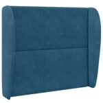 vidaXL Ušný čelník Modrá 80 x 23 x 6 cm Zamat – Obrázok 3