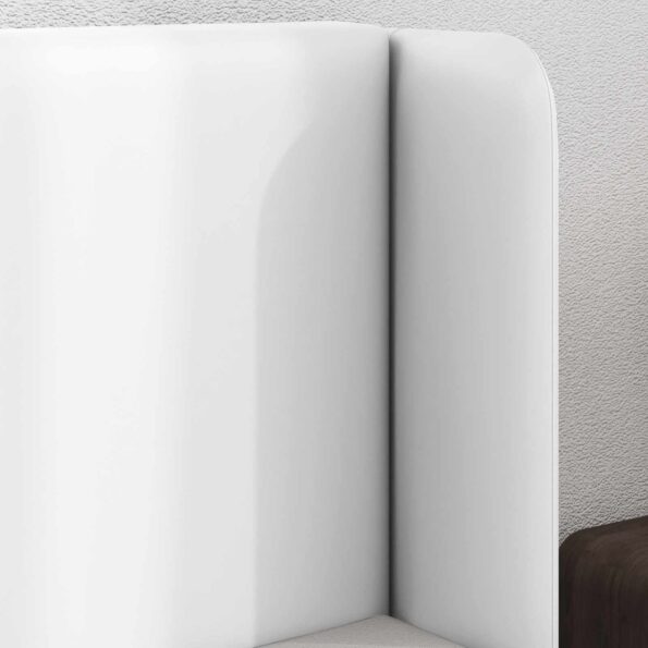 vidaXL Ušný čelník Biela 40,5 x 40,5 x 4 cm PVC – Obrázok 4