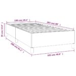 vidaXL Rám postele bez matraca, svetlosivý 100x203 cm, zamatový, pre jednu osobu – Obrázok 10