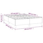 vidaXL Rám postele bez matraca, svetlosivý 137x190 cm, plný zamat – Obrázok 10