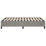 vidaXL Rám postele bez matraca, svetlosivý 137x190 cm, plný zamat – Obrázok 7