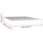 vidaXL Matrac s taštičkovými pružinami stredná tvrdosť, tmavosivý 137x190x20 cm, zamat – Obrázok 7