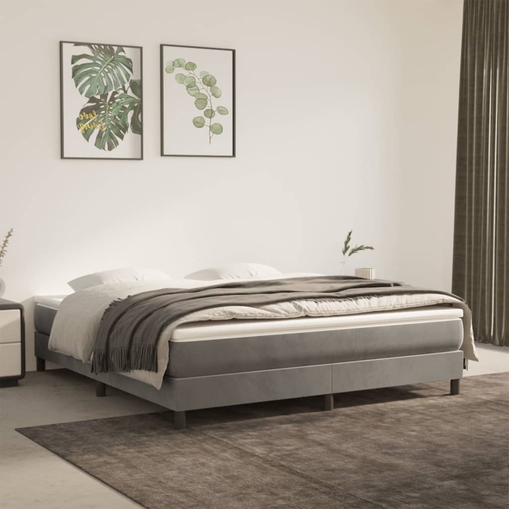 347883_1.jpg vidaXL Matrac s taštičkovými pružinami stredná tvrdosť bledosivý 152x203x20cm veľkosť Queen – Obrázok 1