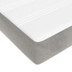 vidaXL Matrac s taštičkovými pružinami stredná tvrdosť bledosivý 152x203x20cm veľkosť Queen – Obrázok 5