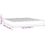 vidaXL Matrac s taštičkovými pružinami stredná tvrdosť bledosivý 152x203x20cm veľkosť Queen – Obrázok 7