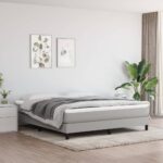 vidaXL Matrac s taštičkovými pružinami stredná tvrdosť svetlosivý 193x203x20cm veľkosť King