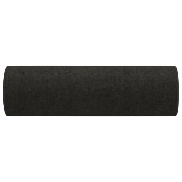 vidaXL Dekoračné vankúše 2 ks, čierne, Ø15x50 cm, látkové – Obrázok 4