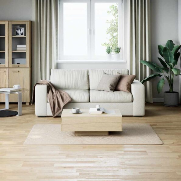 vidaXL Chlpatý koberec krémovo biely 120x183 cm polyester – Obrázok 3