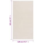 vidaXL Chlpatý koberec krémovo biely 120x183 cm polyester – Obrázok 8