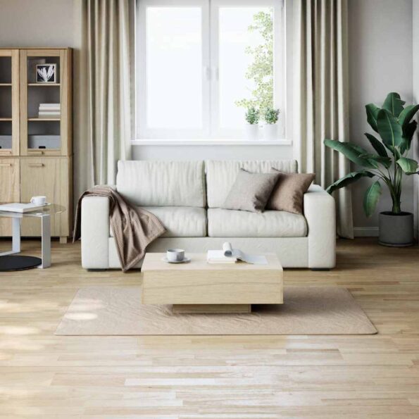 vidaXL Chlpatý koberec béžový 120x183 cm polyester – Obrázok 3