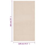 vidaXL Chlpatý koberec béžový 120x183 cm polyester – Obrázok 8