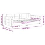 vidaXL Denná posteľ svetlosivá 100x190 cm zamat – Obrázok 8