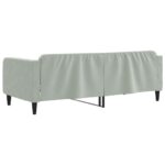 vidaXL Denná posteľ svetlosivá 100x190 cm zamat – Obrázok 5