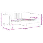 vidaXL Denná posteľ svetlosivá 100x190 cm zamat – Obrázok 8