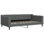 vidaXL Denná posteľ tmavosivá 100x190 cm látka – Obrázok 2