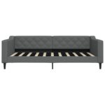 vidaXL Denná posteľ tmavosivá 100x190 cm látka – Obrázok 3