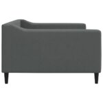 vidaXL Denná posteľ tmavosivá 100x190 cm látka – Obrázok 4