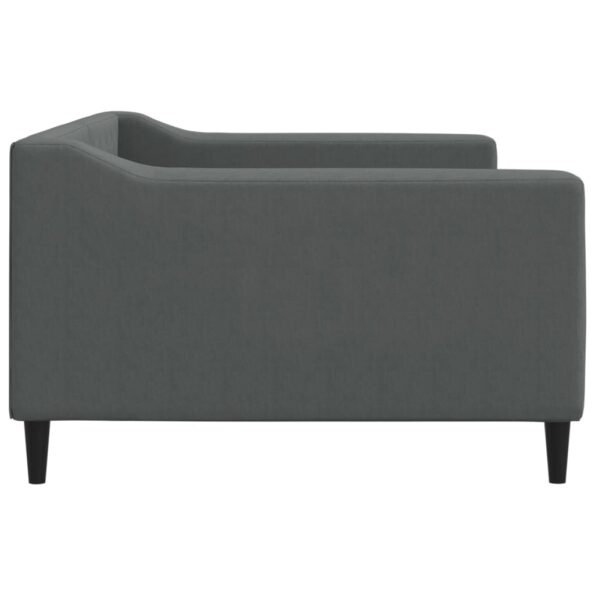 vidaXL Denná posteľ tmavosivá 100x190 cm látka – Obrázok 4