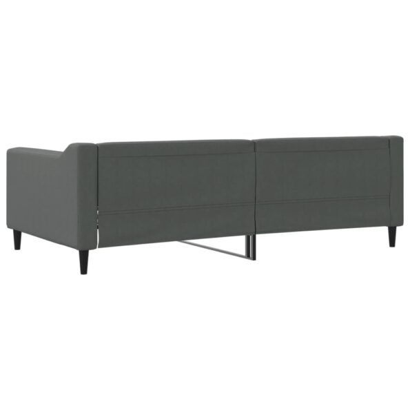 vidaXL Denná posteľ tmavosivá 100x190 cm látka – Obrázok 5