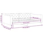 vidaXL Denná posteľ tmavosivá 100x190 cm látka – Obrázok 8