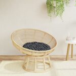 vidaXL Okrúhly vankúš čierny károvaný Ø 60 x 11 cm oxfordská látka