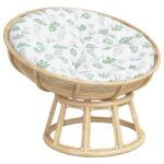 vidaXL Okrúhly vankúš listový vzor Ø 100 x 11 cm oxfordská látka – Obrázok 3