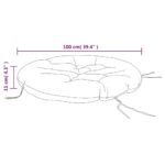 vidaXL Okrúhly vankúš listový vzor Ø 100 x 11 cm oxfordská látka – Obrázok 7