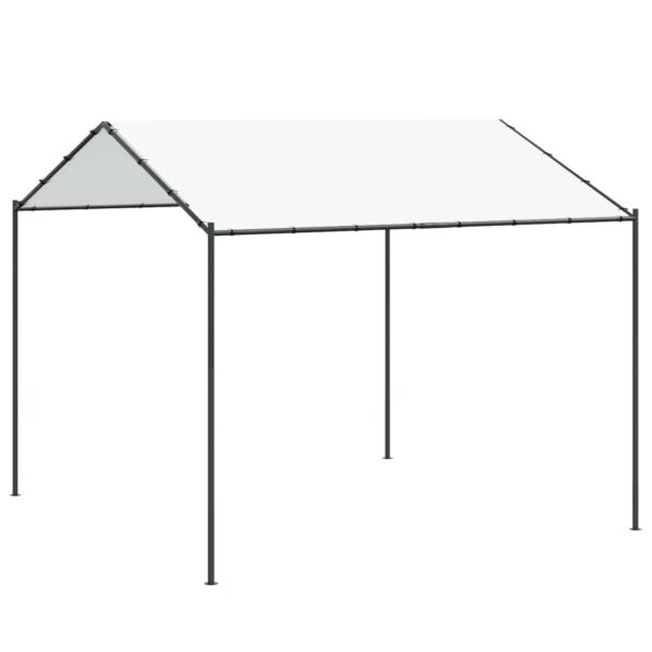vidaXL Altánok 4 x 4 x 2,6 m Biely Oceľ a polyester 180 gsm – Obrázok 2