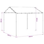 vidaXL Altánok 4 x 4 x 2,6 m Biely Oceľ a polyester 180 gsm – Obrázok 9